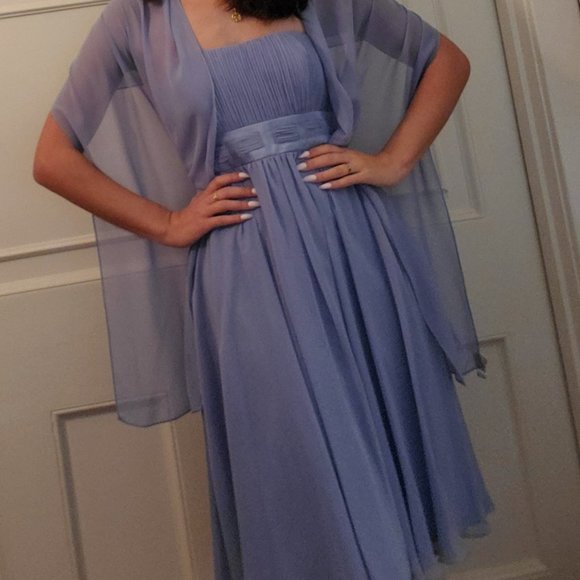 Mon Cheri Bridesmaid Dress Size 6 Mauve - Picture 2 of 4